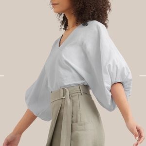 Modern Citizen Sirena V-Neck Organic Cotton Blouse